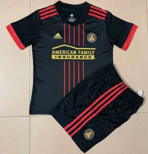 Kids Atlanta United 2021/22 Home Soccer Kits Shirt With Shorts